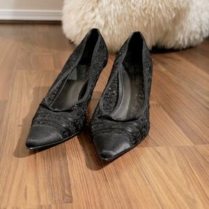 Black Lace Heels